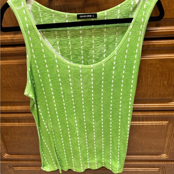 David Cline Vibrant Green and white camo and long sleeve top - Picture 4 of 4